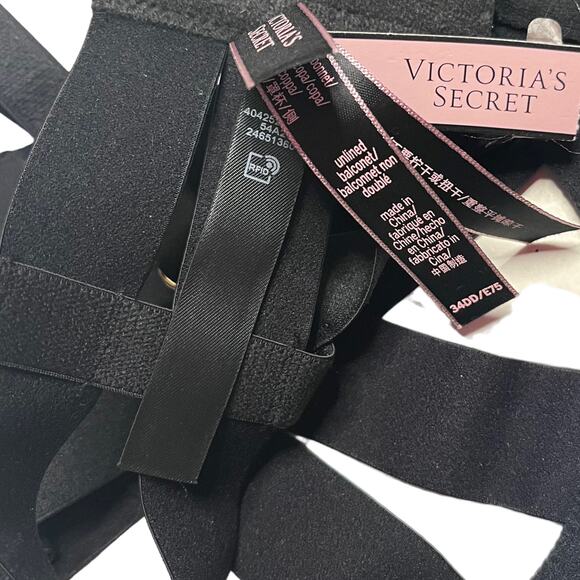 Victoria's Secret Very Sexy Unlined Strappy Demi Cage Bra Size 34DD - Picture 3 of 3